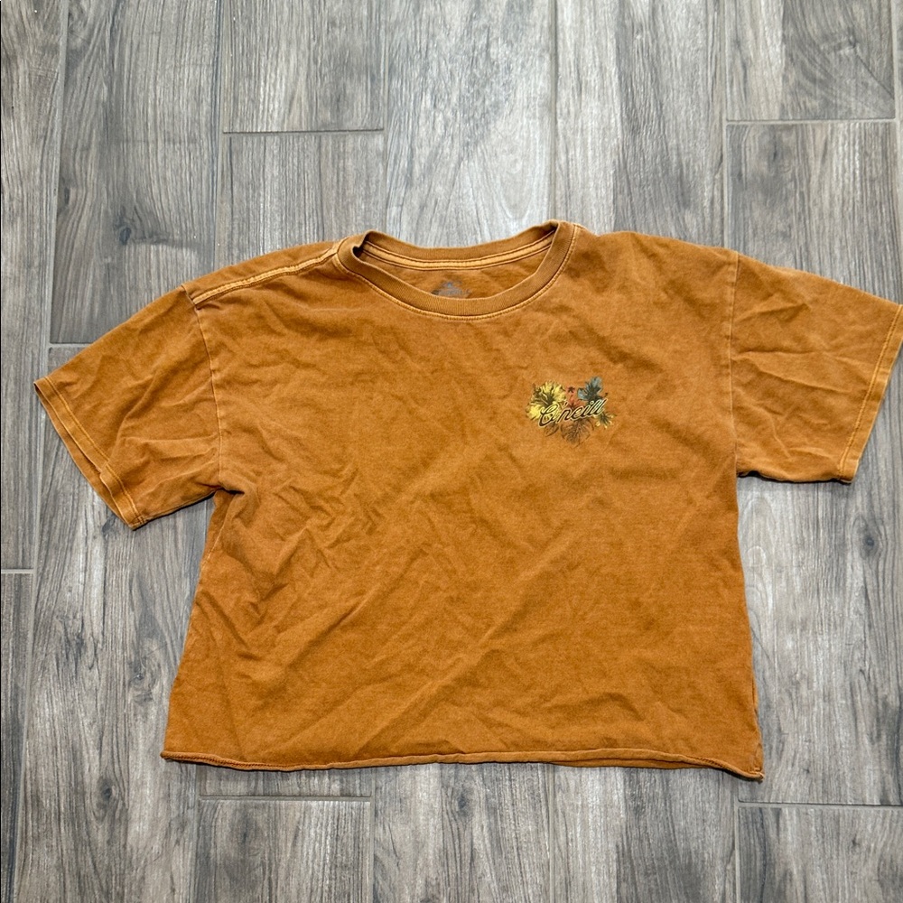 O'Neill Tan T-Shirt with Blue Logo